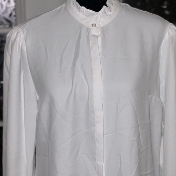 Express White Ruffled Blouse - Picture 6 of 9